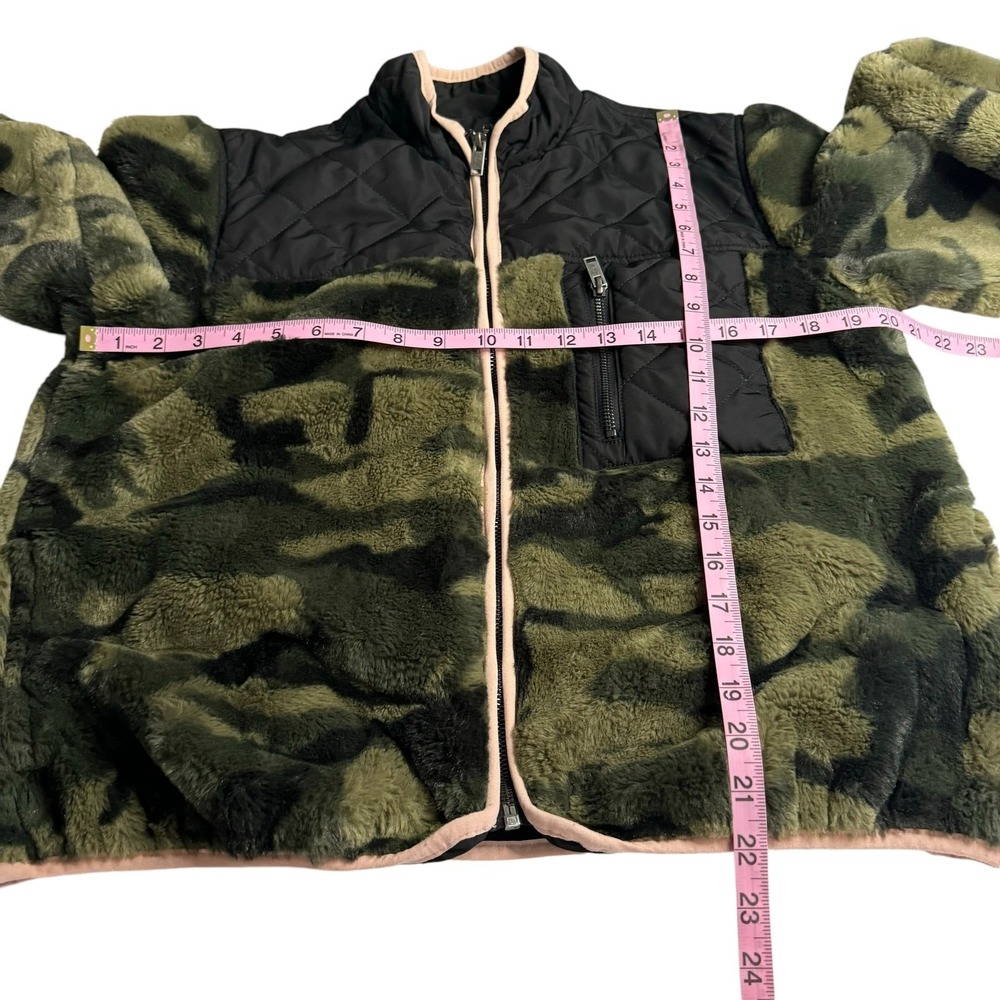 Rails Women's Wesley Jacket Medium Green Camo Black Quilted Fleece Zip-Up Lined - Picture 10 of 10